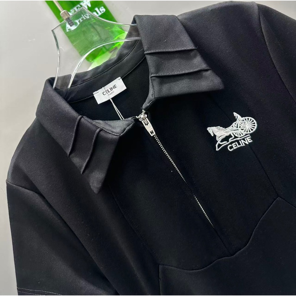 Celine Black Tight-Sleeved Waist-Piercing Dress - Picture 3 of 8